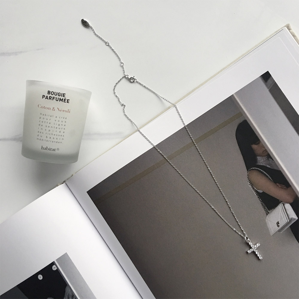 C024十字架锆石项链