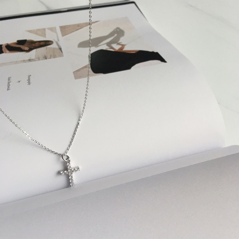 C024十字架锆石项链
