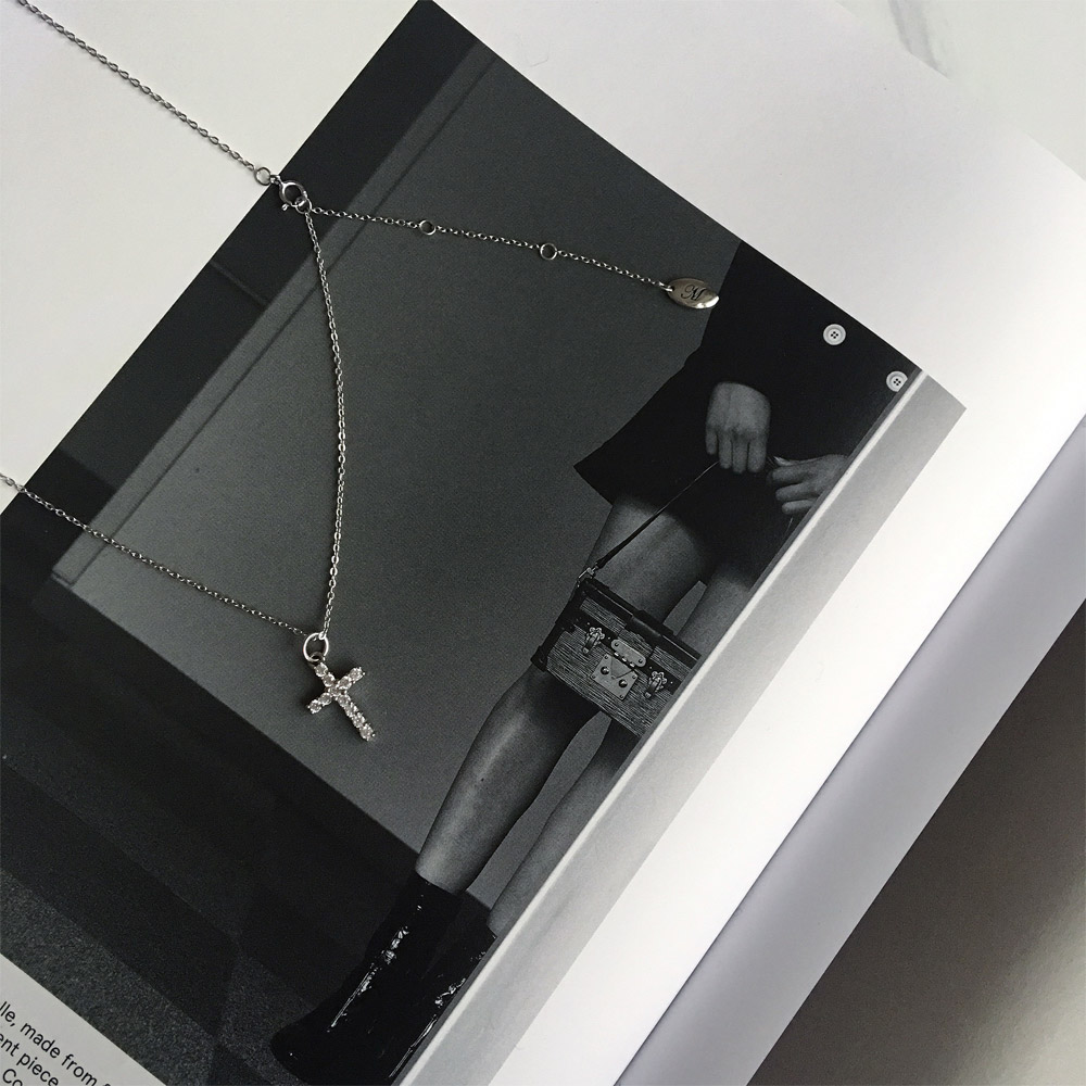 C024十字架锆石项链