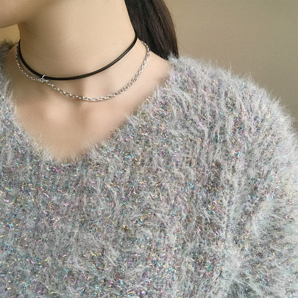 C030真皮链条项链