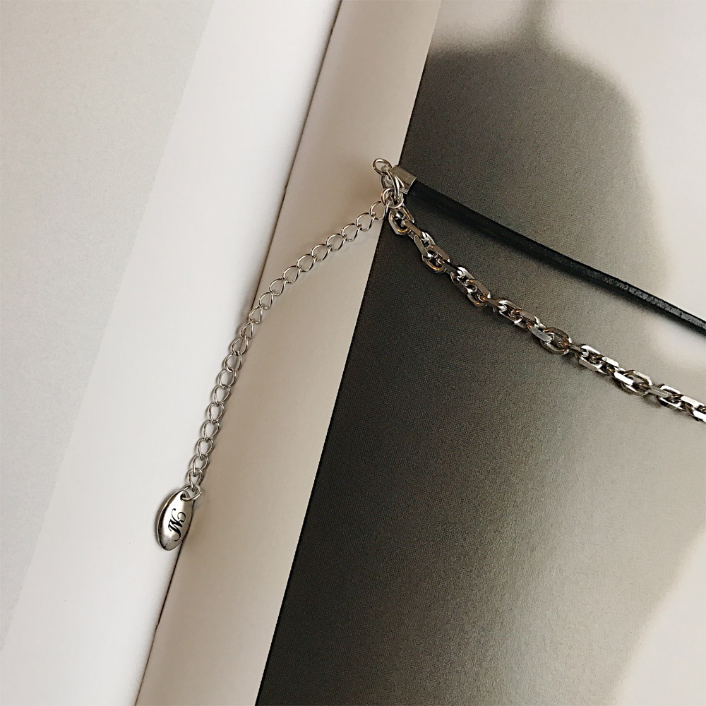 C030真皮链条项链