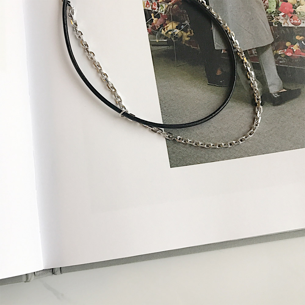 C030真皮链条项链