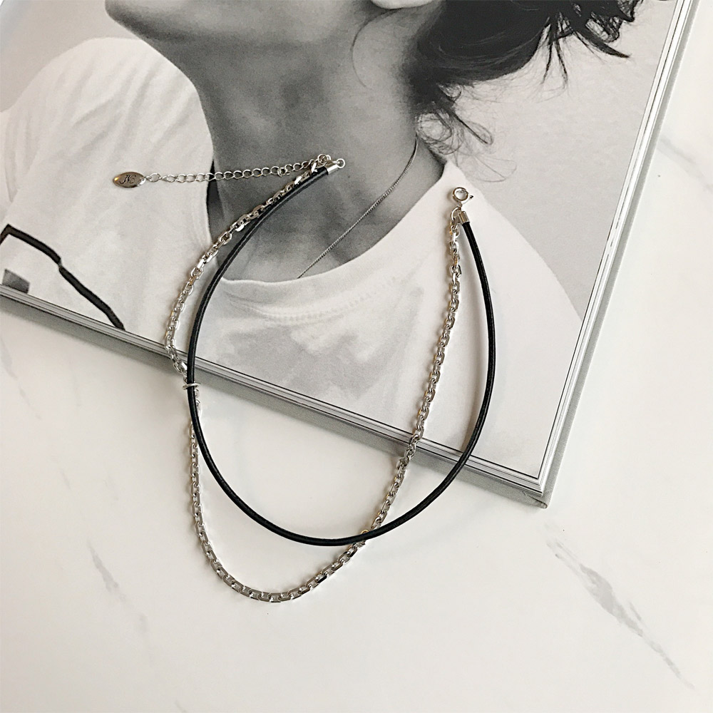 C030真皮链条项链