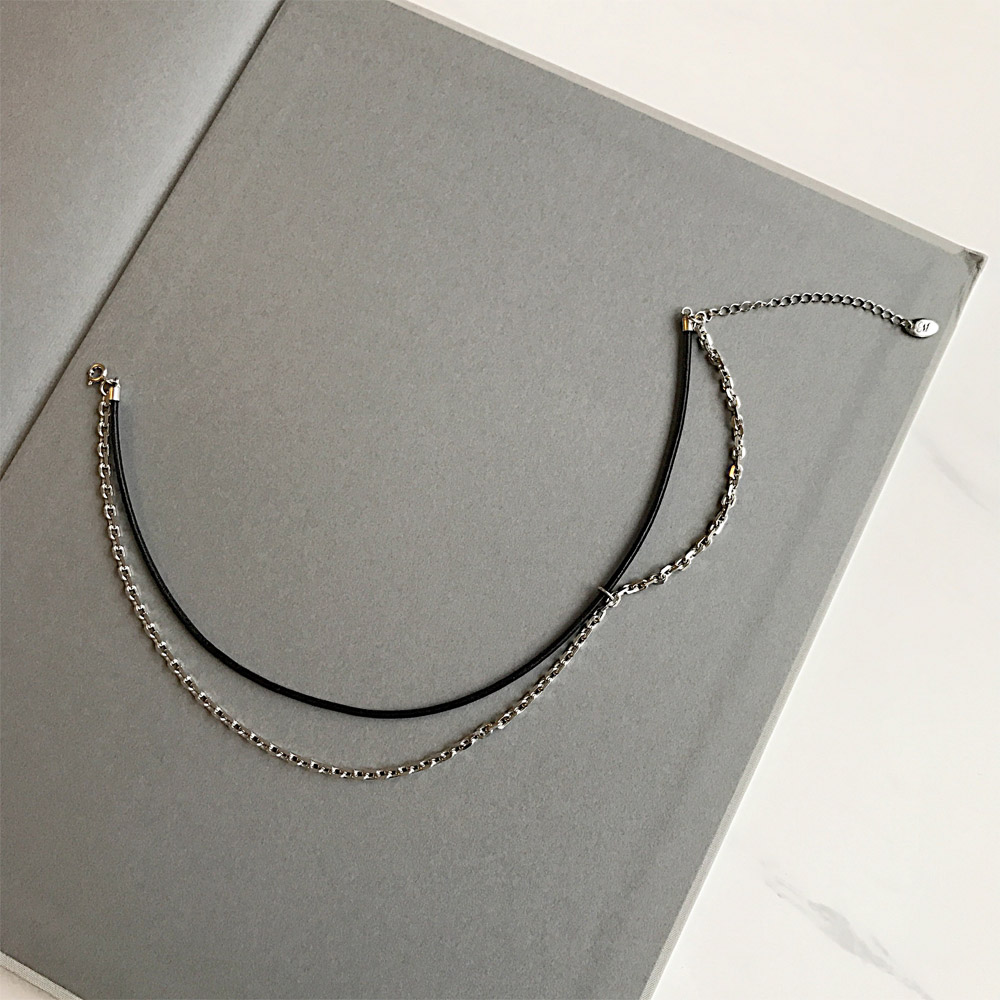 C030真皮链条项链