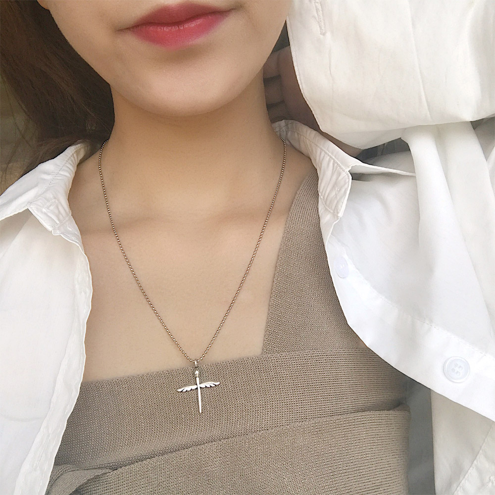 C032翅膀权杖项链