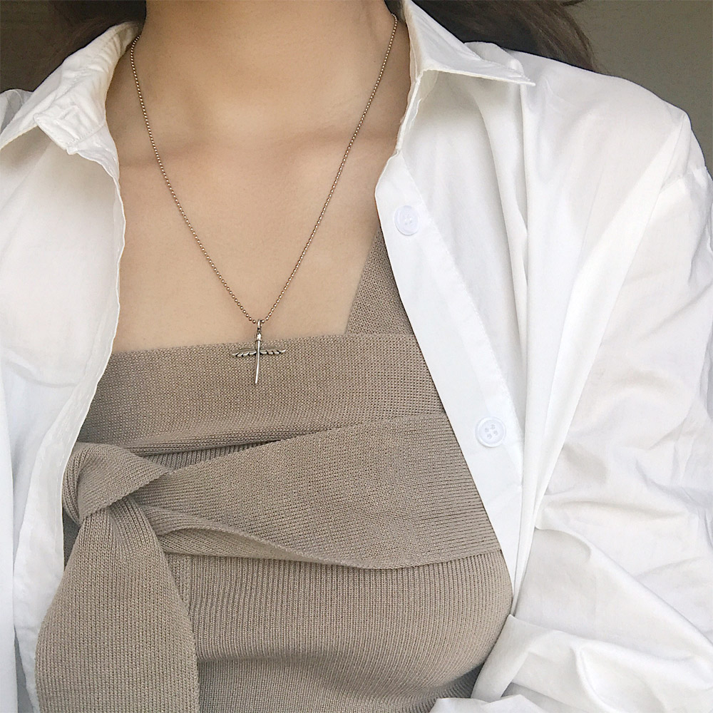 C032翅膀权杖项链