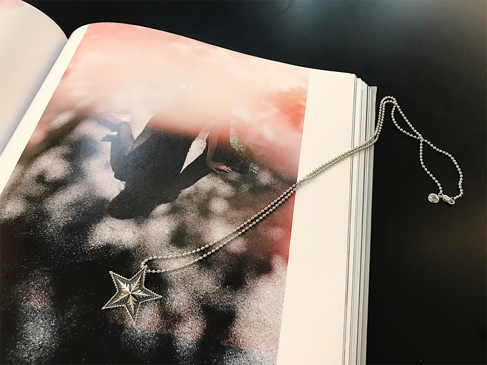 C033复古做旧星星项链