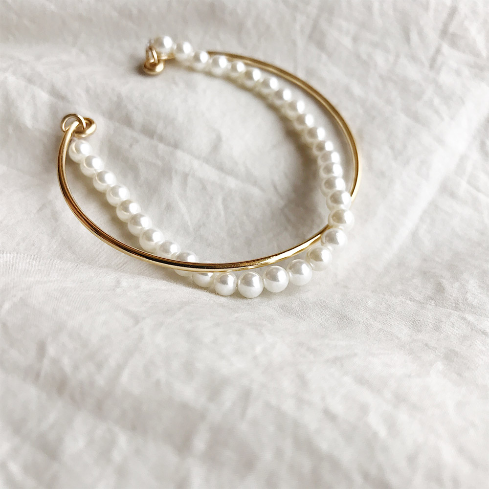 D007珍珠双层手镯