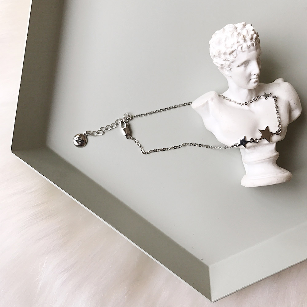 F001三颗星星脚链