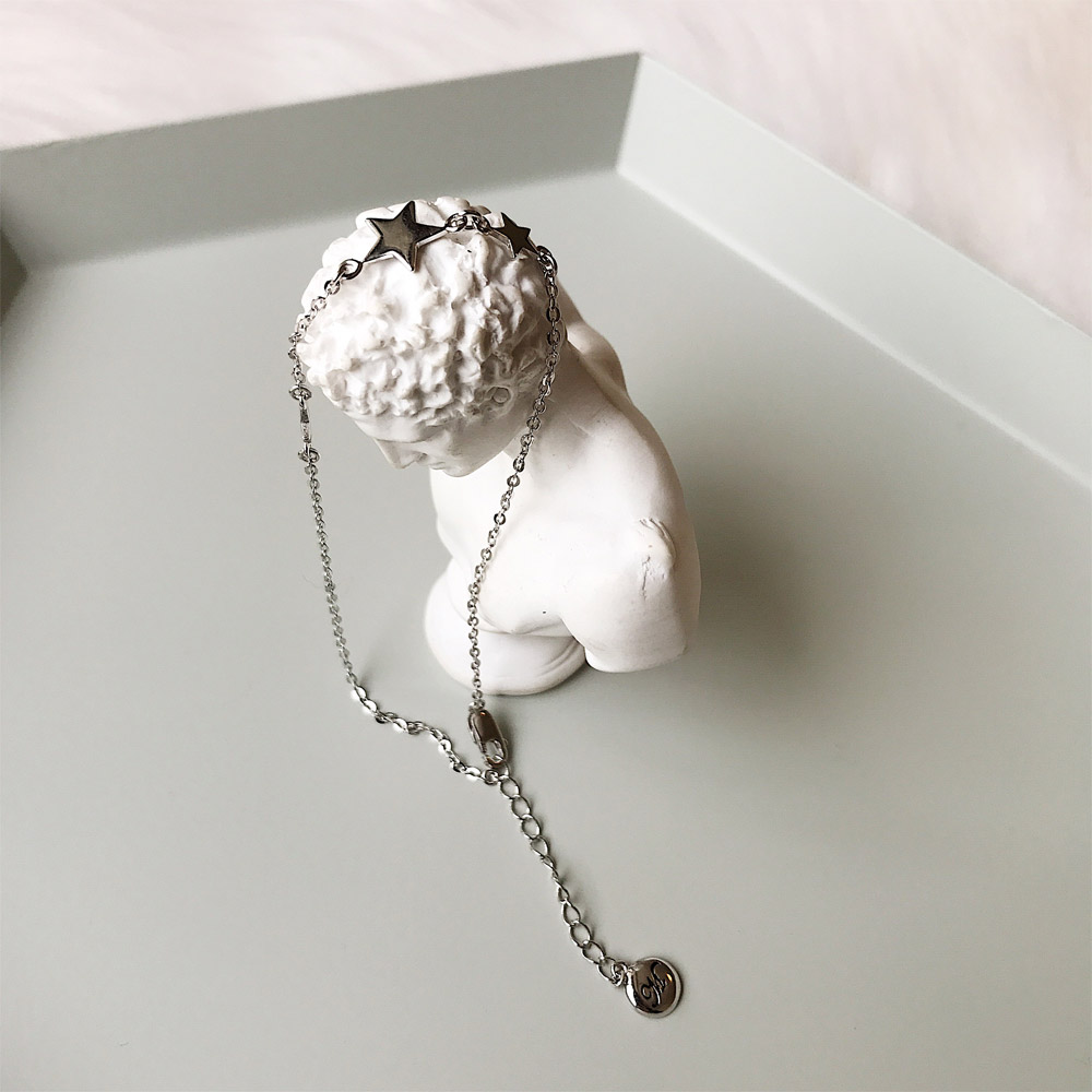 F001三颗星星脚链