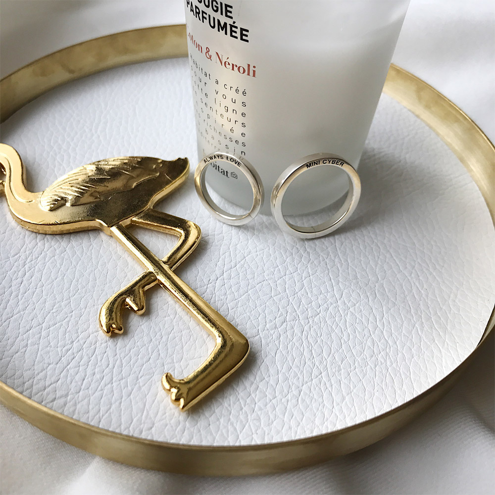 G002高光刻字戒指