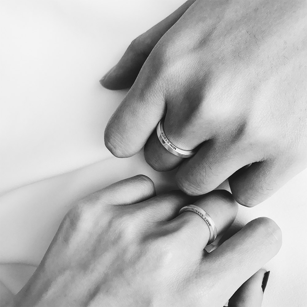 G002高光刻字戒指