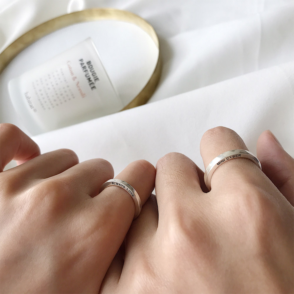 G002高光刻字戒指