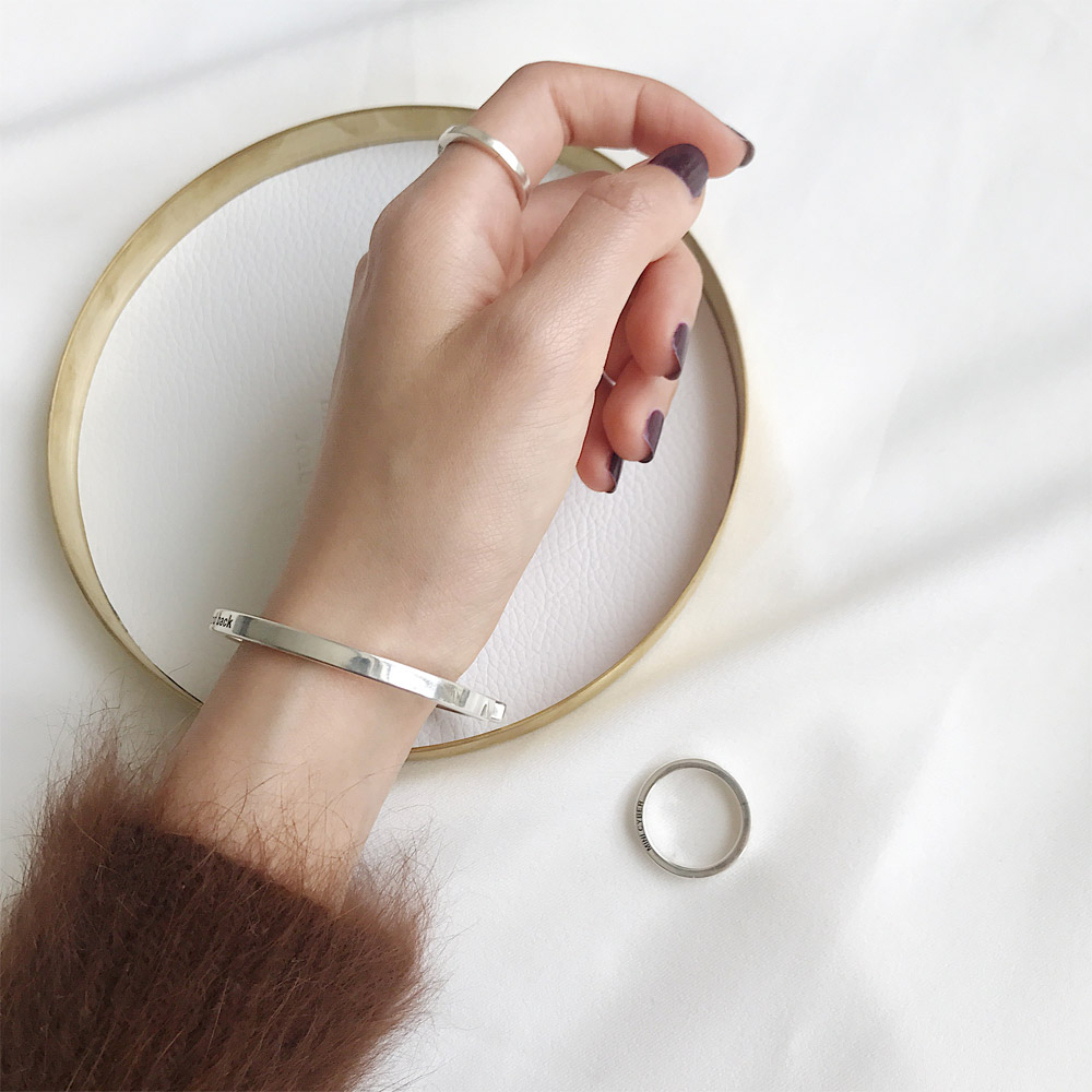 G003高光刻字手镯