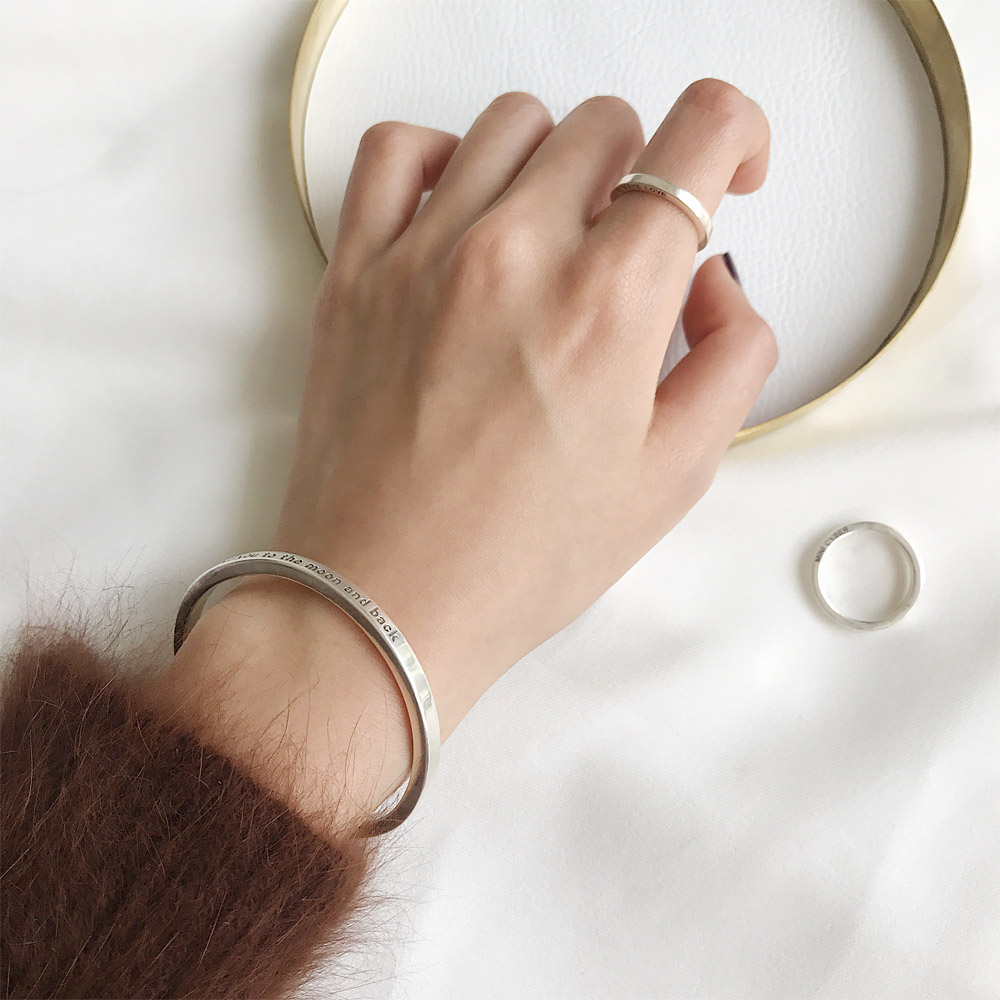 G003高光刻字手镯