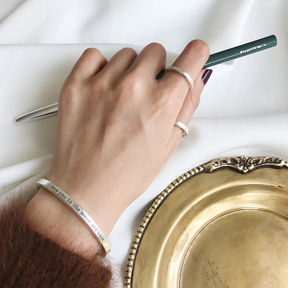 G003高光刻字手镯