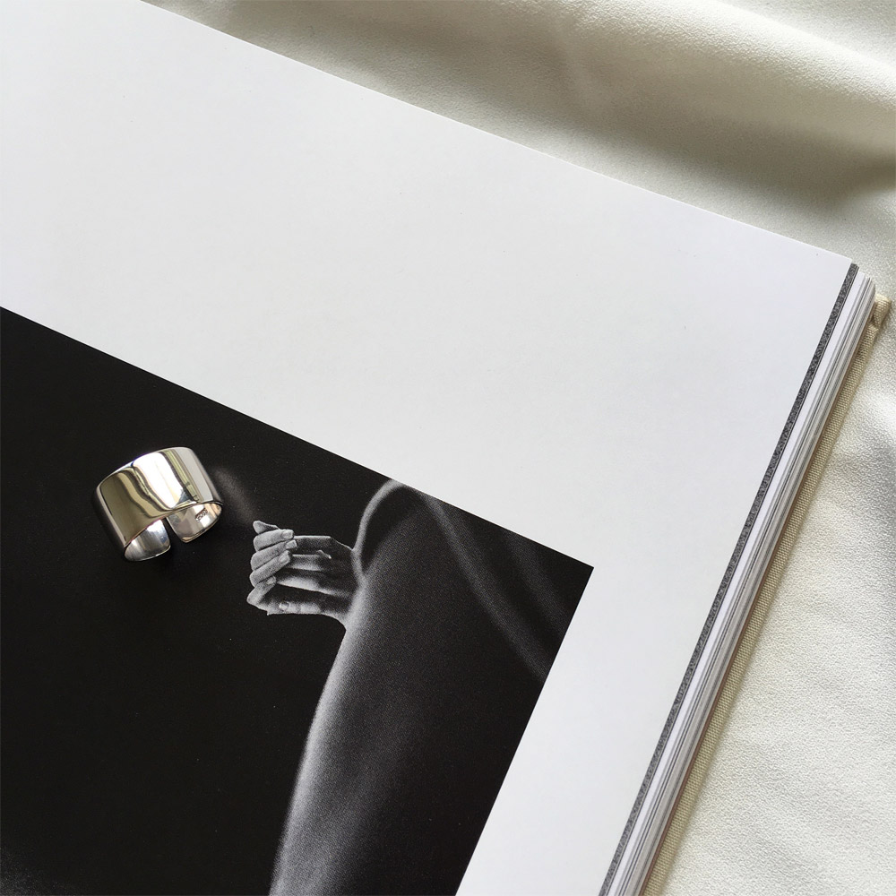 A016宽版光面戒指