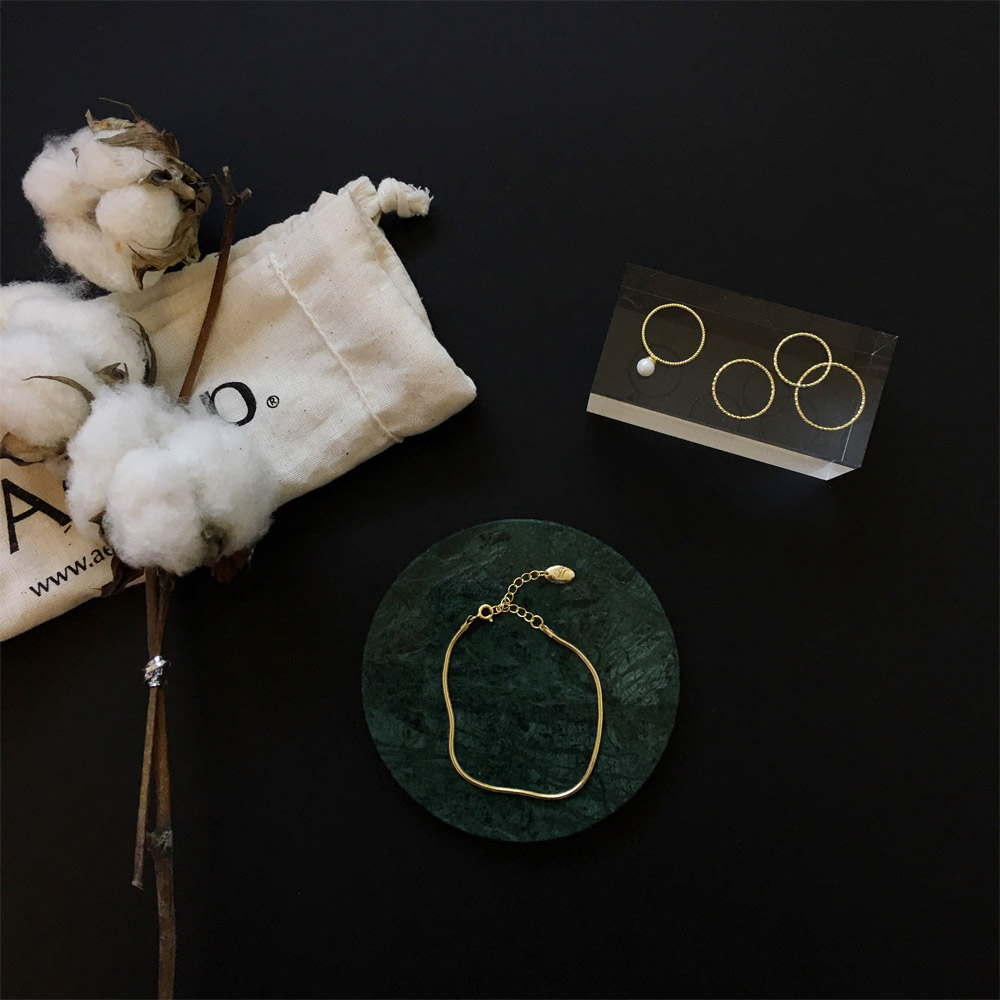 A024_A025_B005金单圈戒指_珍珠金单圈戒指_金蛇骨手链