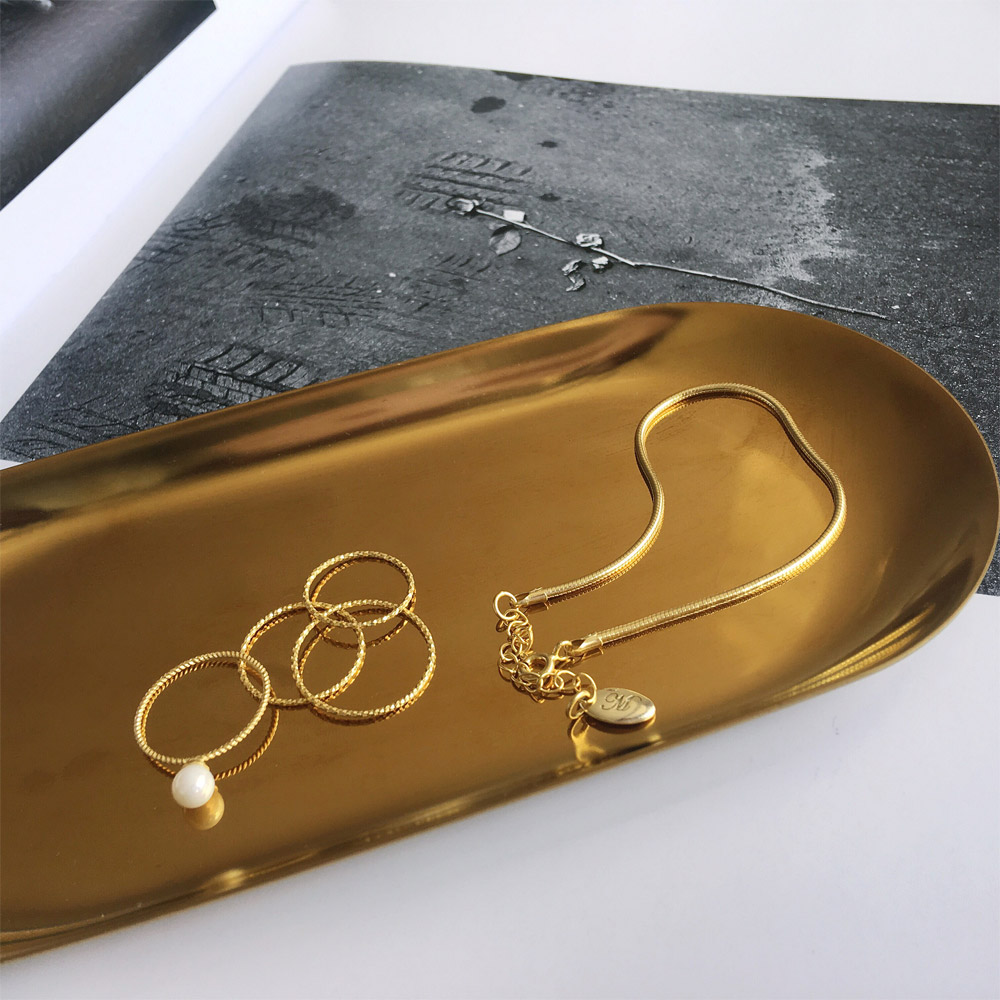 A024_A025_B005金单圈戒指_珍珠金单圈戒指_金蛇骨手链