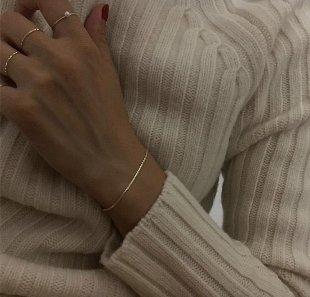 A024_A025_B005金单圈戒指_珍珠金单圈戒指_金蛇骨手链