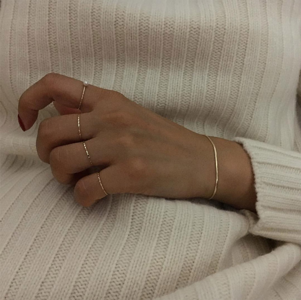 A024_A025_B005金单圈戒指_珍珠金单圈戒指_金蛇骨手链