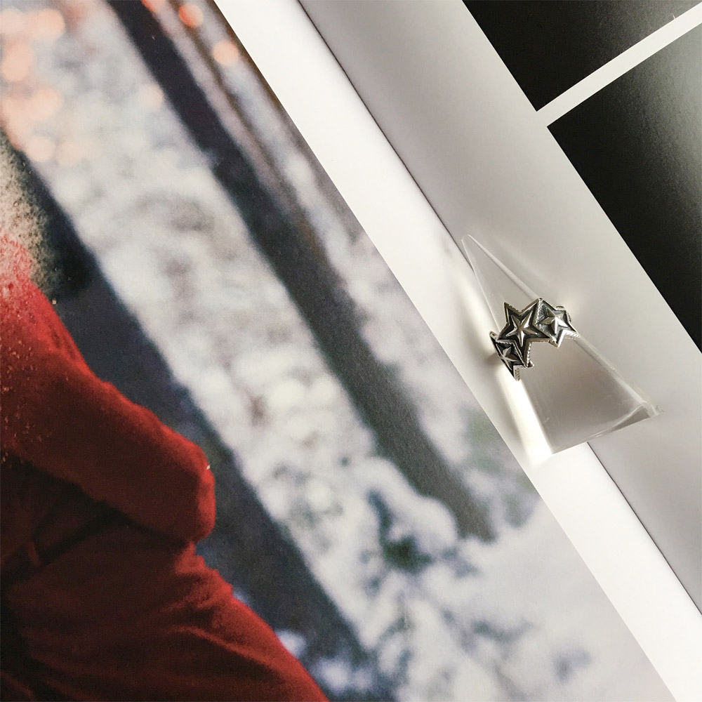 A024复古做旧星星戒指