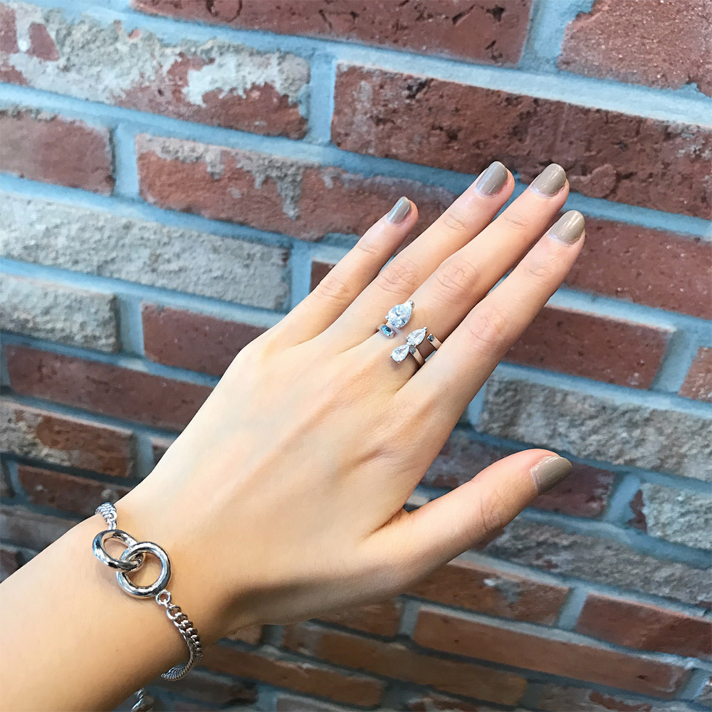 A033不规则锆石戒指