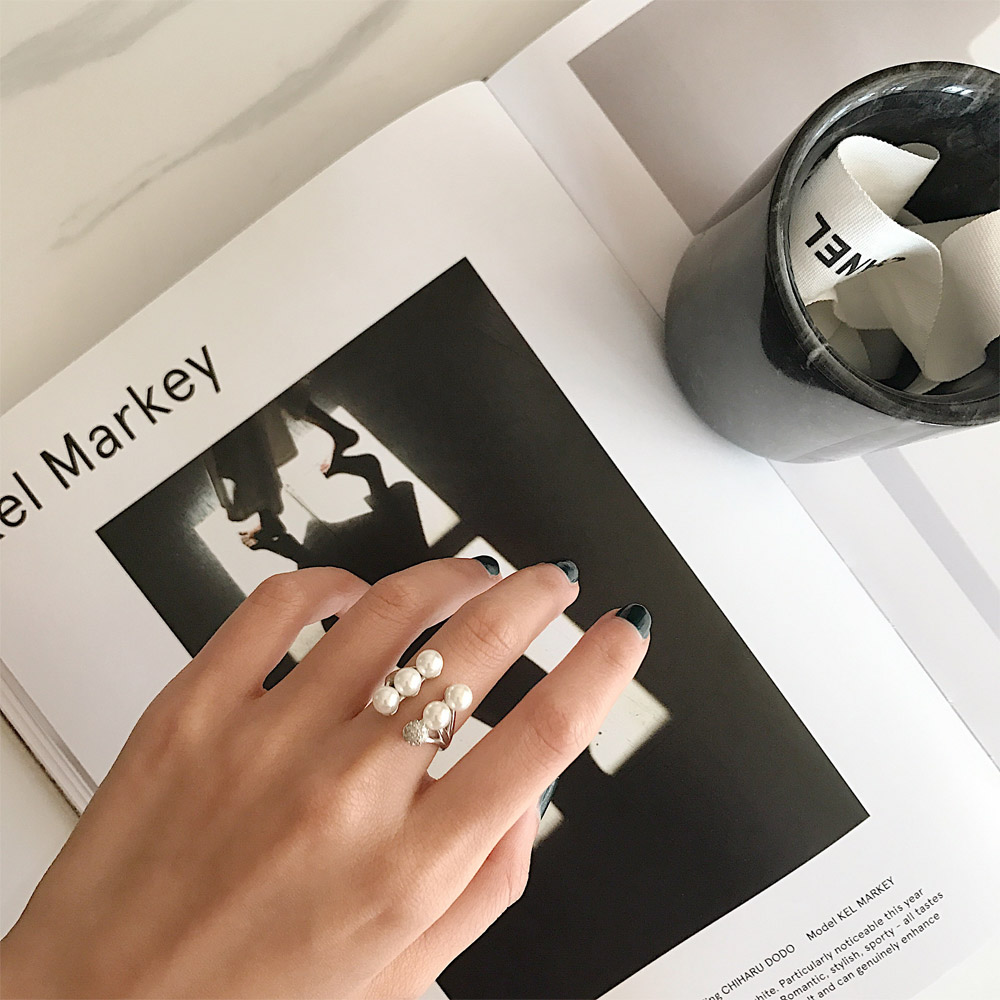 A042双排珍珠戒指