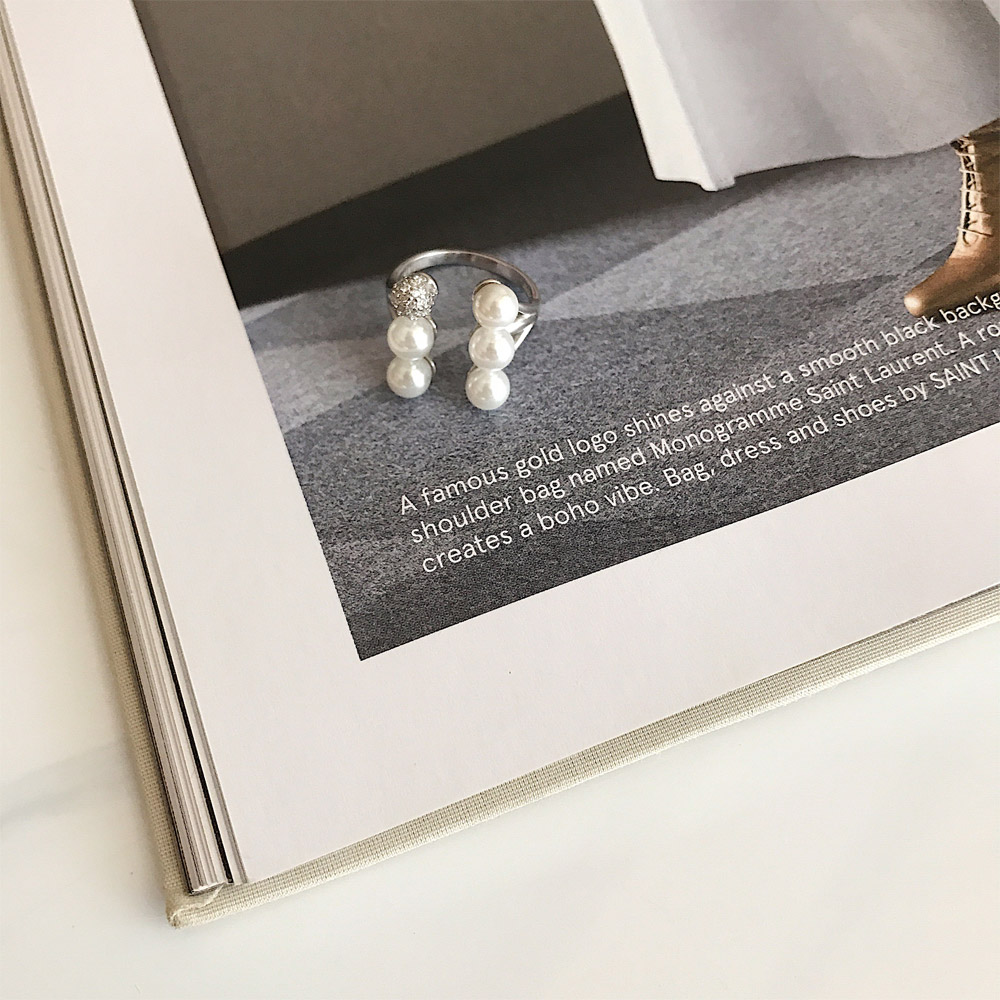 A042双排珍珠戒指