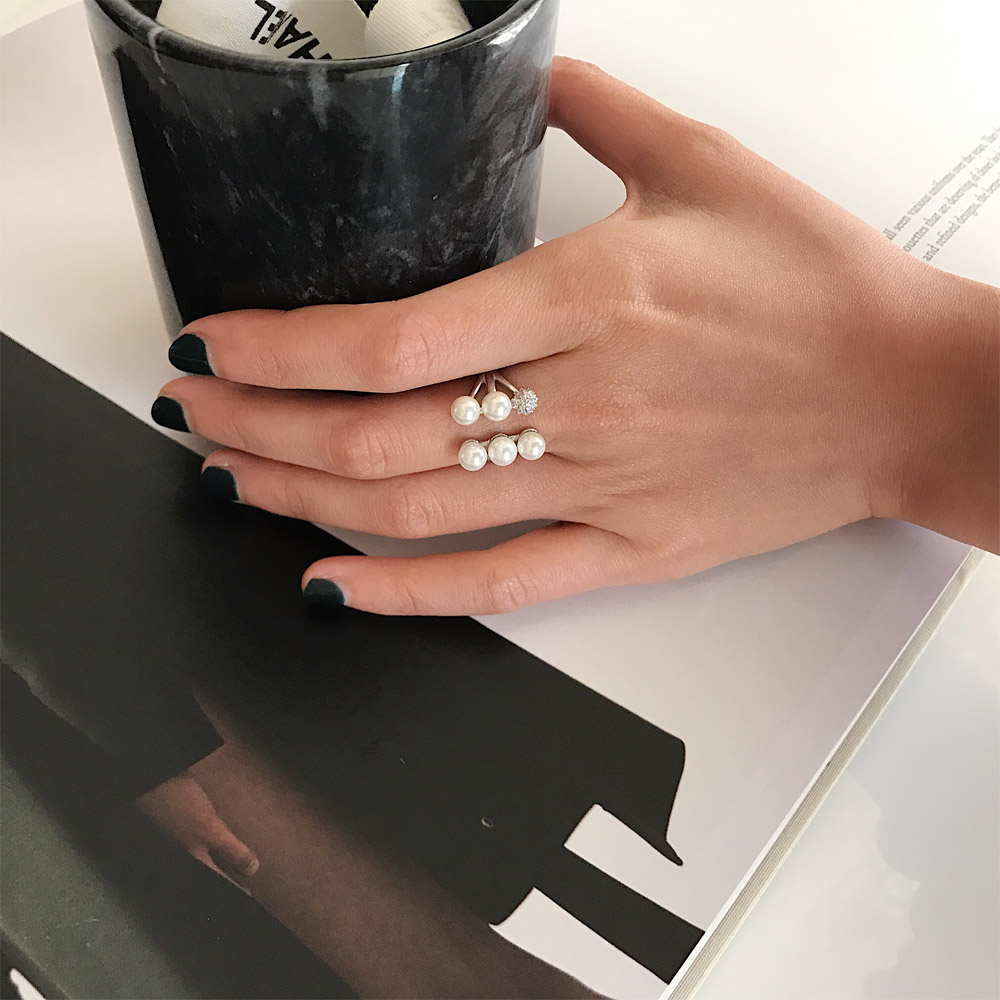 A042双排珍珠戒指