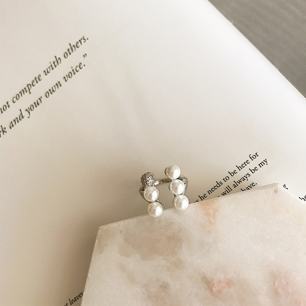 A042双排珍珠戒指