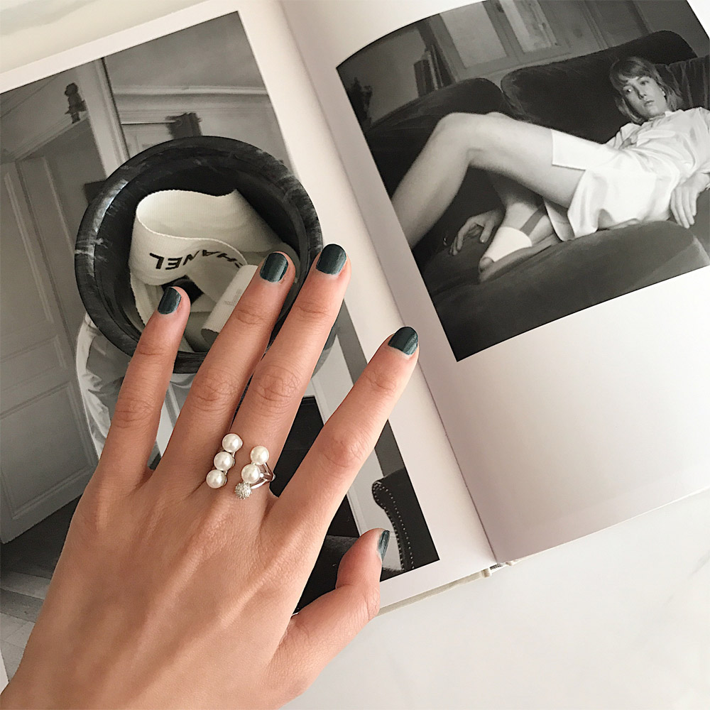 A042双排珍珠戒指