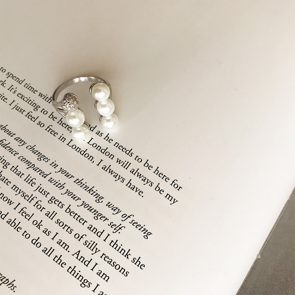 A042双排珍珠戒指