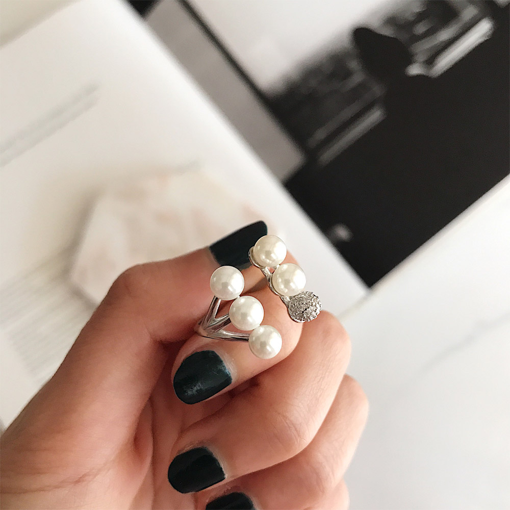 A042双排珍珠戒指