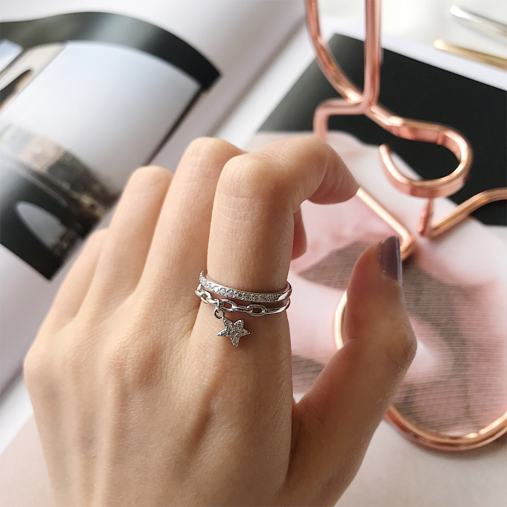 A044星星锆石戒指