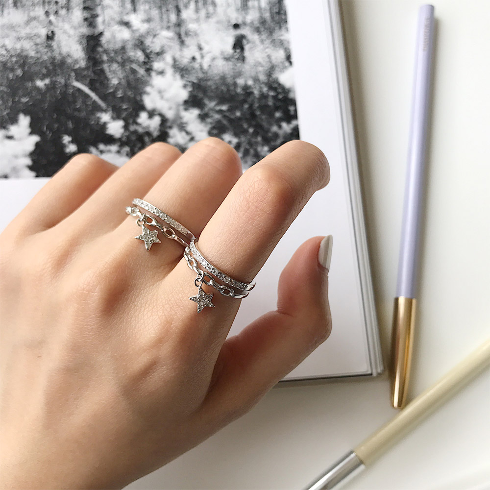 A044星星锆石戒指