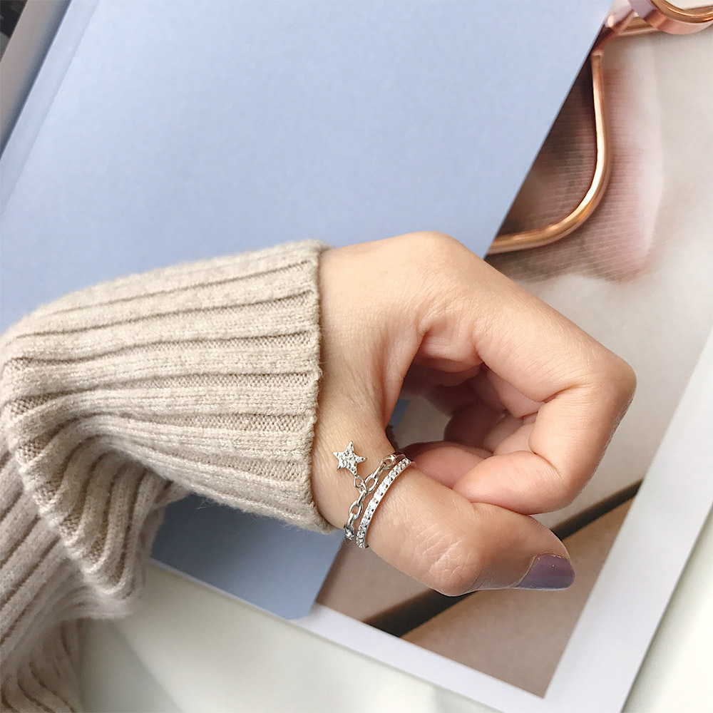 A044星星锆石戒指