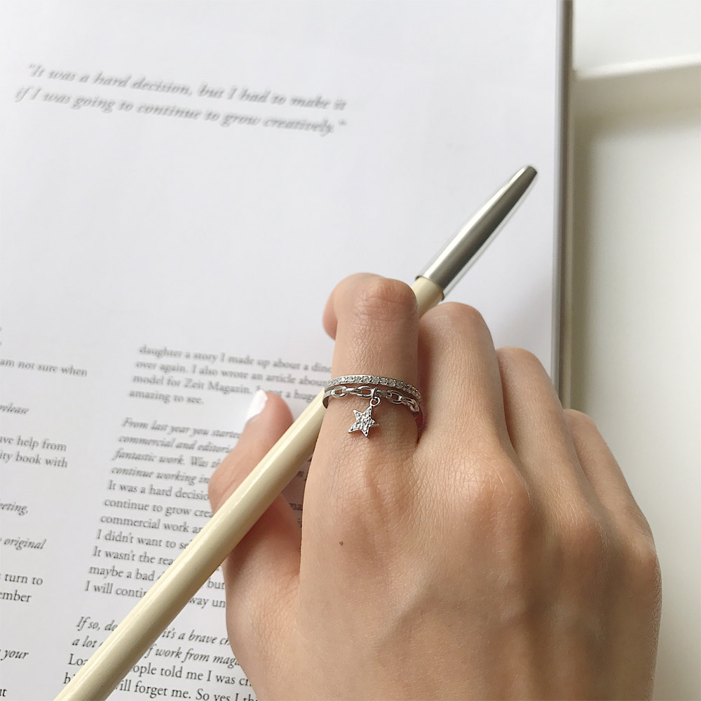 A044星星锆石戒指