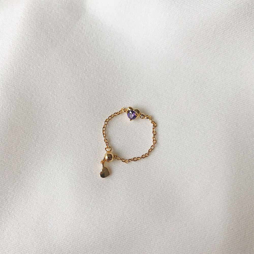 A047紫色爱心戒指