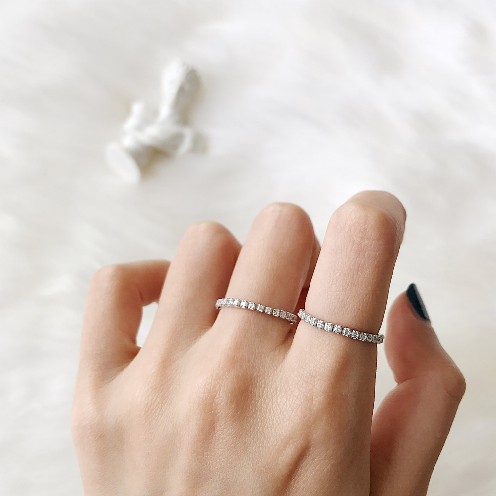 A051锆石软链条戒指