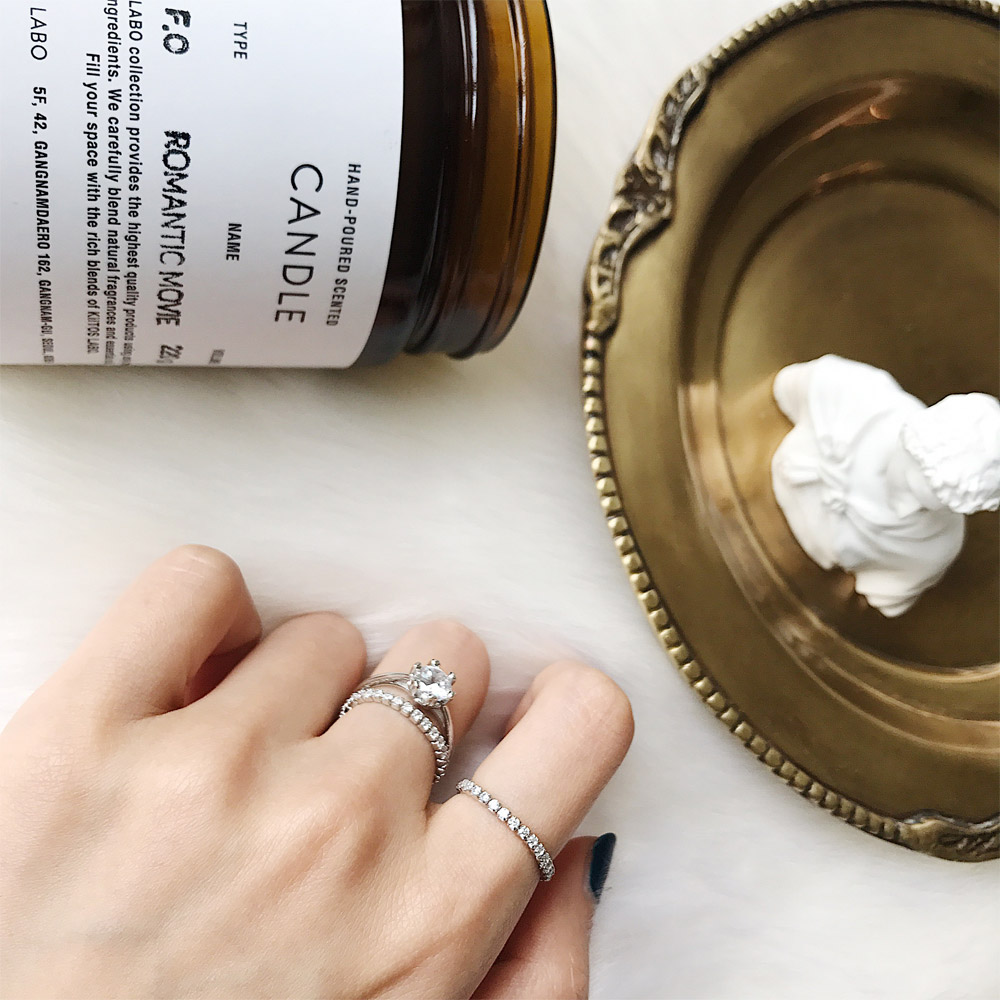 A052六爪锆石镶嵌戒指