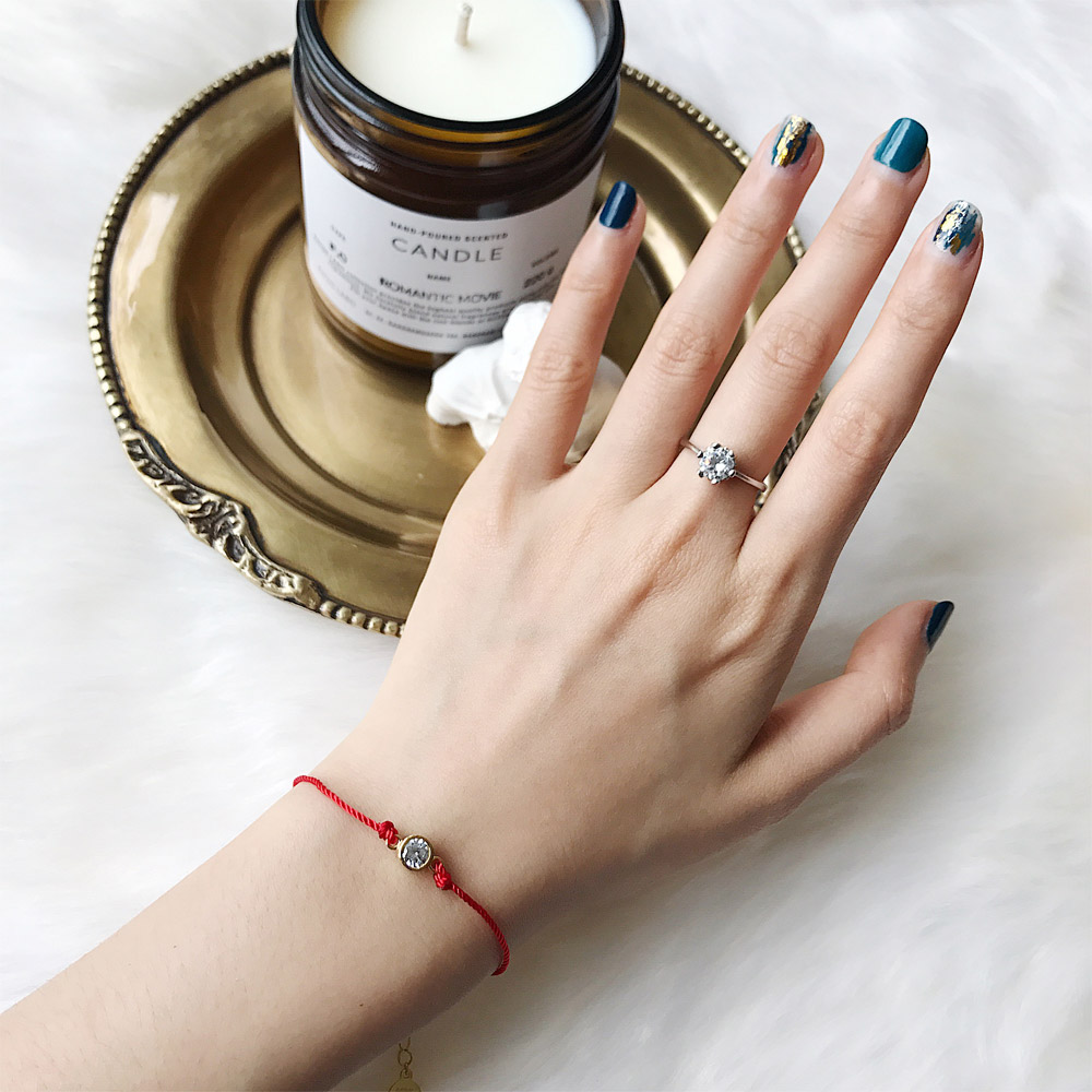 A052六爪锆石镶嵌戒指