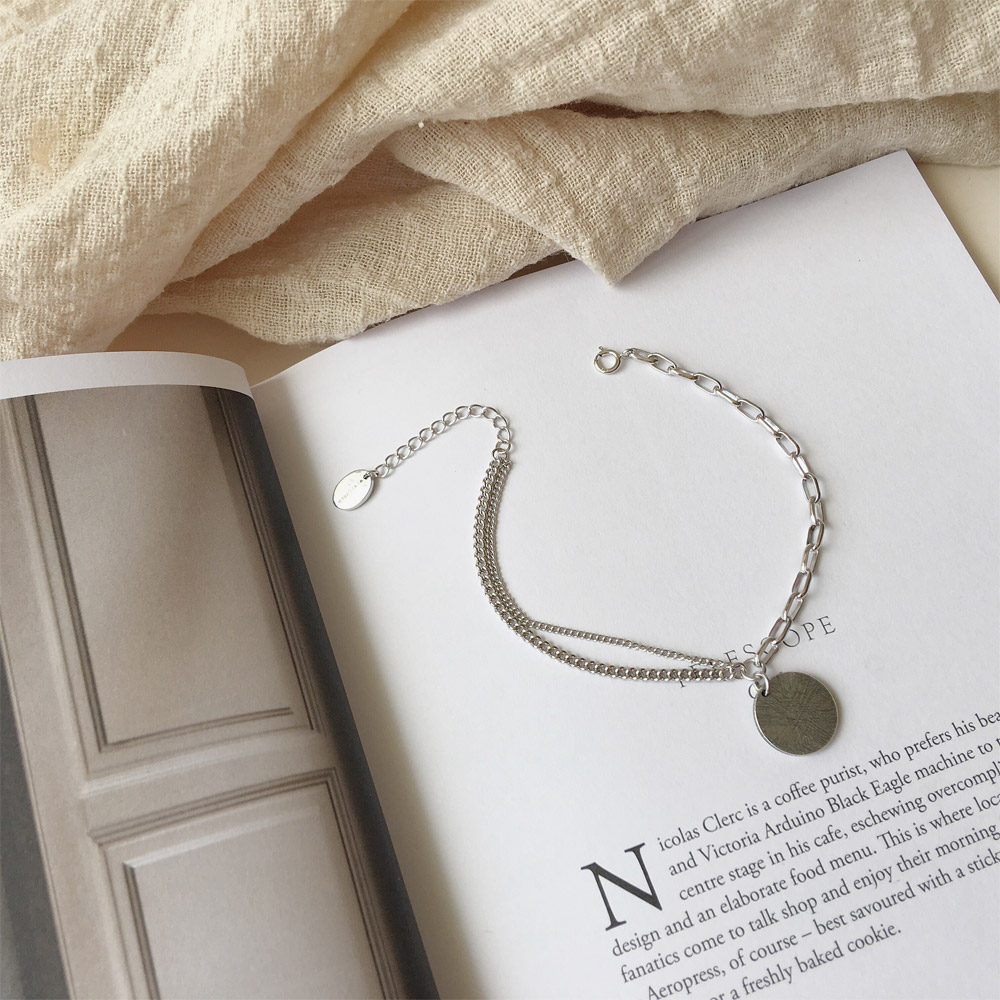 B001做旧圆牌手链