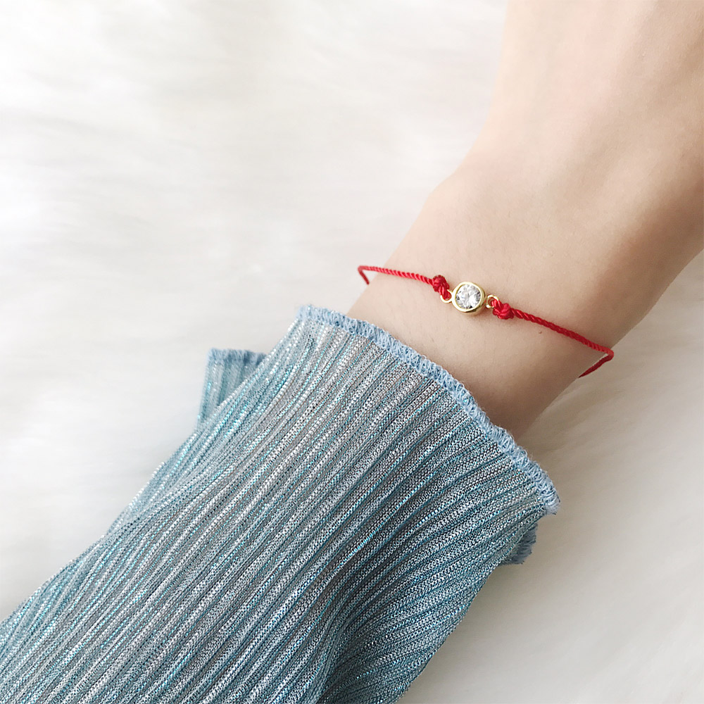 B012锆石红绳手链