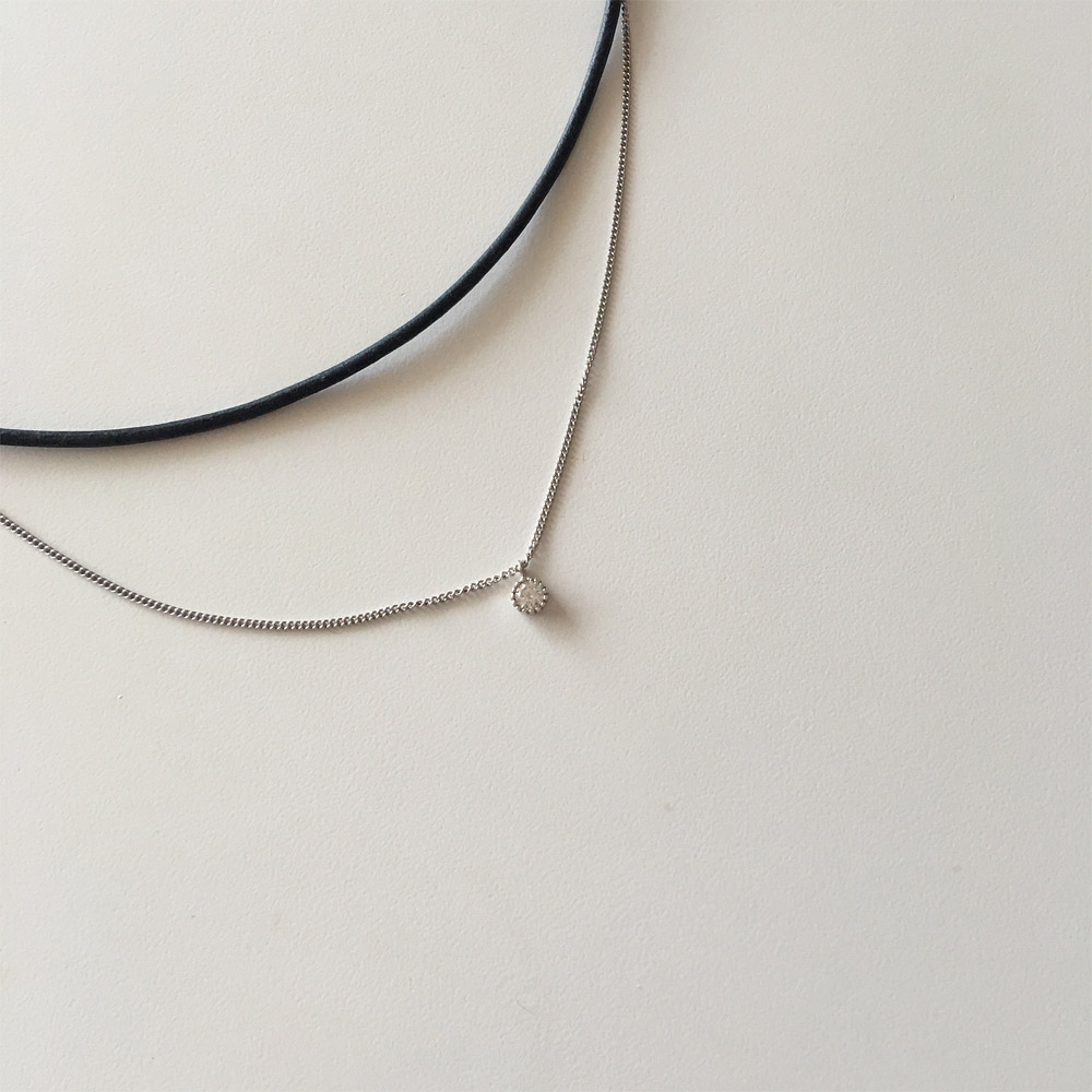 C014锆石真皮choker