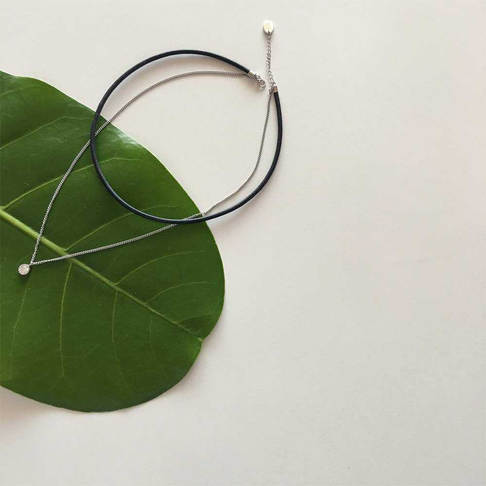 C014锆石真皮choker