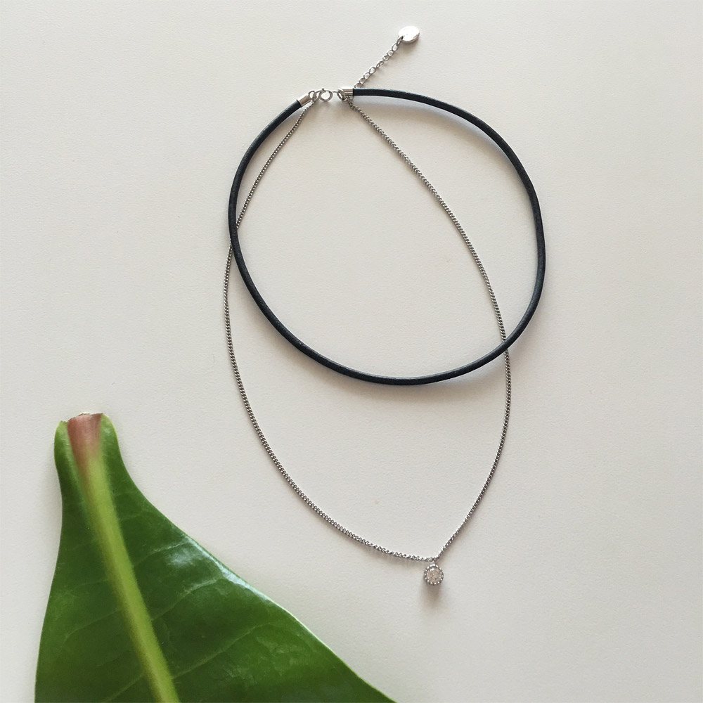 C014锆石真皮choker