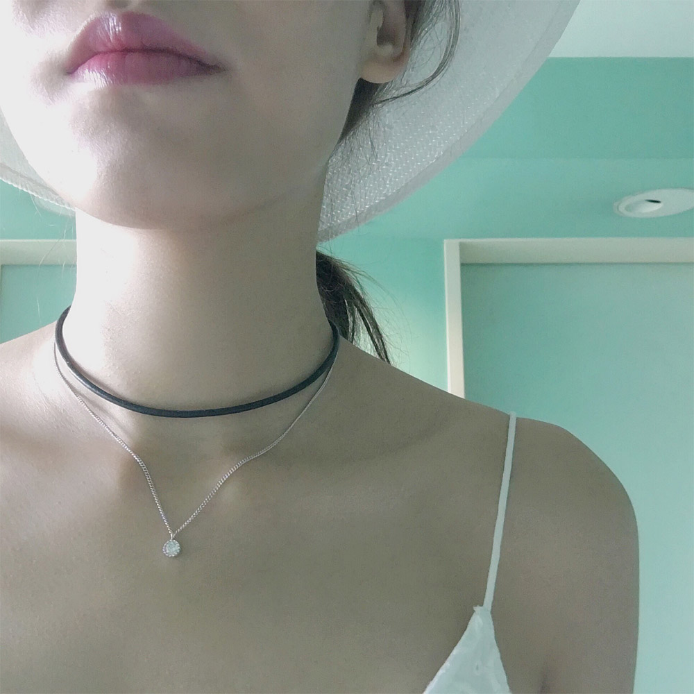 C014锆石真皮choker