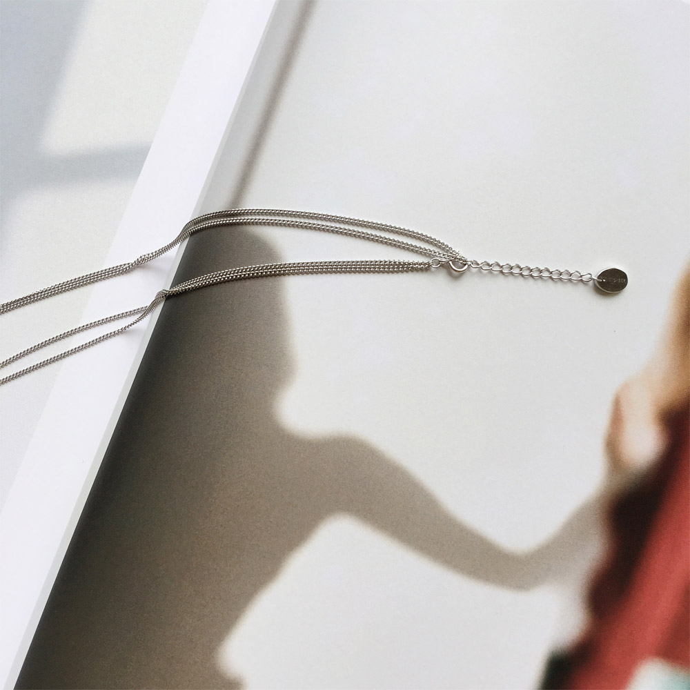 C016磨砂双层项链