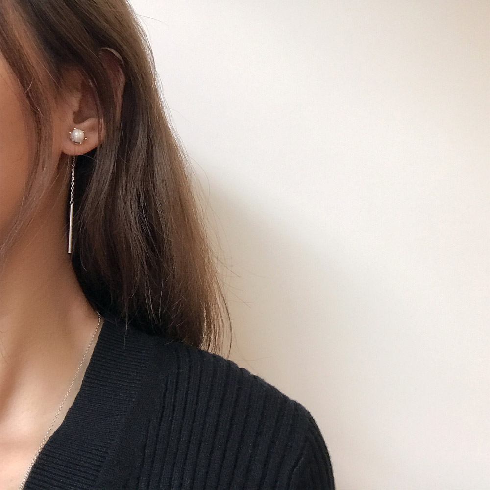 E017花型贝珠耳钉